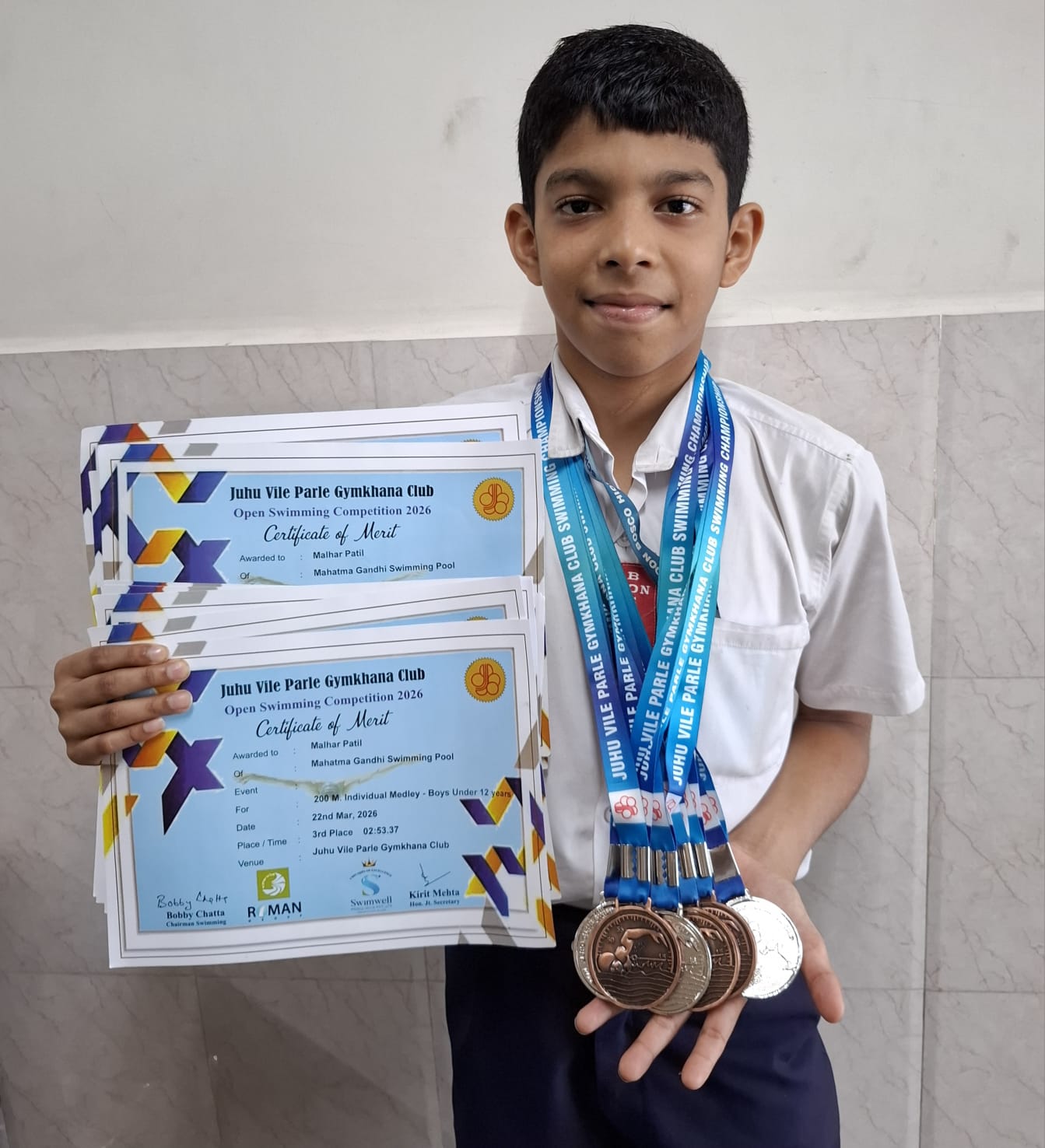 Outstanding Achievement in Swimming!